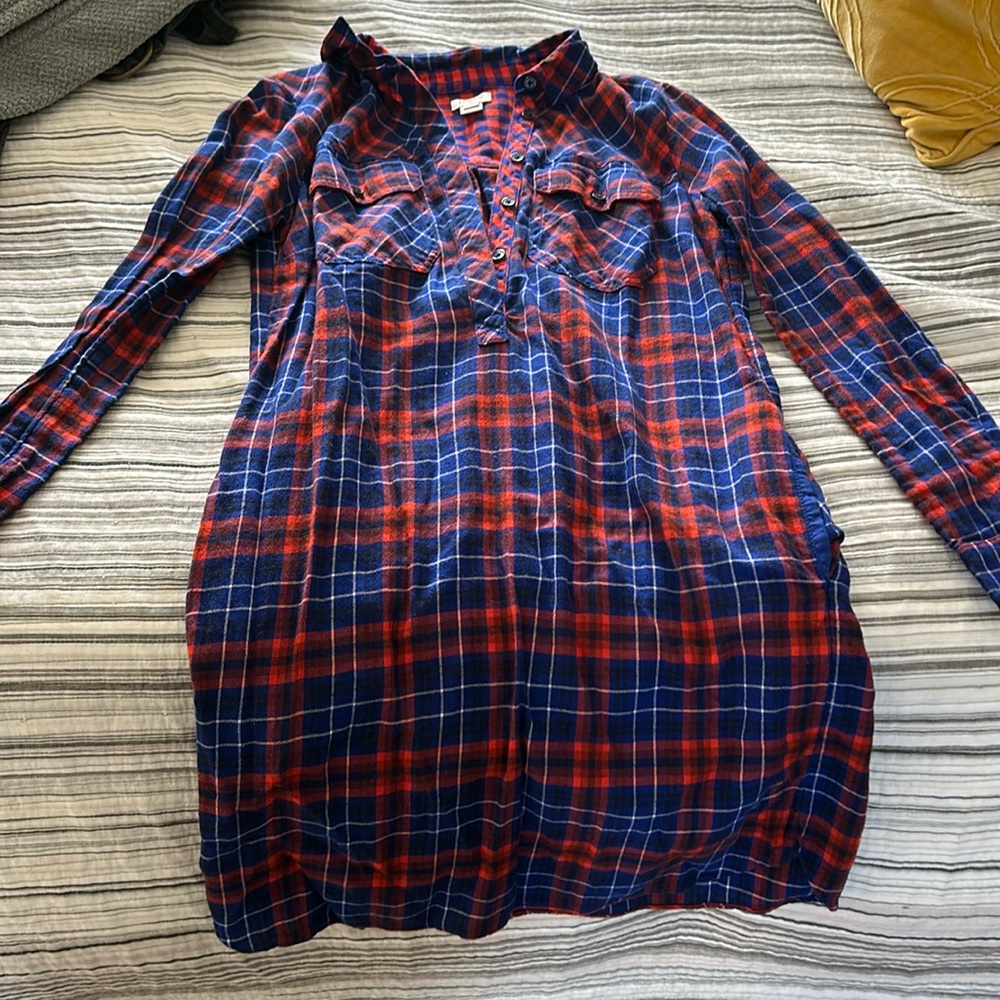 J Crew Plaid Shirt dress